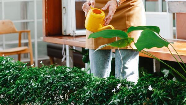 Watering plants